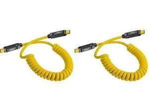 Vszerda Coiled USB C to USB C Cable 140W, 20Gbps Spring Coiled USB Type C Charger Cable, 8K@60Hz Video Transfer Type C Fast Charging Cord for iPhone,MacBook,Max Stretched 5ft (Pack of 2) Vszerda Coiled USB C to USB C Cable 140W, 20Gbps Spring Coiled USB Type C Charger Cable, 8K@60Hz Video Transfer Type C Fast Charging Cord for iPhone,MacBook,Max Stretched 5ft (Pack of 2)