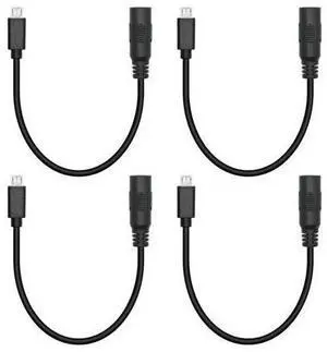 Vszerda 4Pcs DC 5.5mm x 2.1mm to Micro USB Power Cord, 6inch, DC 5521 Female to Micro USB Male Plug, 5V 3A Power Charging Extension Cable, for LED Desk Lamp, Small Fan Etc Vszerda 4Pcs DC 5.5mm x 2.1mm to Micro USB Power Cord, 6inch, DC 5521 Female to Micro USB Male Plug, 5V 3A Power Charging Extension Cable, for LED Desk Lamp, Small Fan Etc