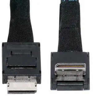 Vszerda OcuLink PCIe 4.0 PCI-Express SFF-8611 4i to SFF-8611 Data Active Cable Down Angled 90 Degree Connector for eGPU SSD External Graphics Card 80cm Vszerda OcuLink PCIe 4.0 PCI-Express SFF-8611 4i to SFF-8611 Data Active Cable Down Angled 90 Degree Connector for eGPU SSD External Graphics Card 80cm