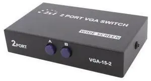 Vszerda 2 Port VGA SVGA Monitor Sharing Switch Box 2 in 1 Out for LCD PC TV Monitor Vszerda 2 Port VGA SVGA Monitor Sharing Switch Box 2 in 1 Out for LCD PC TV Monitor