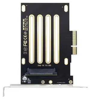 Vszerda PCI-E 4.0 x4 Lane PCI Express Host to U.3 U3 Kit SFF-8639 SSD Adapter for Motherboard Compatible with PM1735 NVMe PCIe SSD Vszerda PCI-E 4.0 x4 Lane PCI Express Host to U.3 U3 Kit SFF-8639 SSD Adapter for Motherboard Compatible with PM1735 NVMe PCIe SSD
