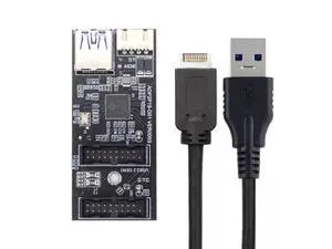 Vszerda Dual Ports USB 3.0 19/20Pin Female Header Splitter to Type-E Cable or 19/20Pin PCBA Type Adapter Splitter HUB 5Gbps Vszerda Dual Ports USB 3.0 19/20Pin Female Header Splitter to Type-E Cable or 19/20Pin PCBA Type Adapter Splitter HUB 5Gbps