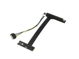 Vszerda M.2 NGFF NVMe M-Key to PCIe x16 Cable, Flexible Extender, PCIe Riser Adapter for GPU, SSD, Capture Card 200mm(90 Degree Left) Vszerda M.2 NGFF NVMe M-Key to PCIe x16 Cable, Flexible Extender, PCIe Riser Adapter for GPU, SSD, Capture Card 200mm(90 Degree Left)