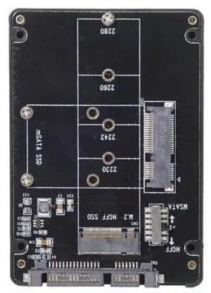 Vszerda Combo M.2 NGFF B-Key & mSATA SSD to SATA 3.0 Adapter Converter Case Enclosure with Switch Vszerda Combo M.2 NGFF B-Key & mSATA SSD to SATA 3.0 Adapter Converter Case Enclosure with Switch