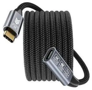 Vszerda USB C Extension Cable 20FT, 20Gbps/100W USB3.2 Type C Extender Cord, 4K@60Hz Video Output Nylon Braided USB C Male to Female Extension Charging Cable Compatibility with Thunderbolt 4/3 Vszerda USB C Extension Cable 20FT, 20Gbps/100W USB3.2 Type C Extender Cord, 4K@60Hz Video Output Nylon Braided USB C Male to Female Extension Charging Cable Compatibility with Thunderbolt 4/3