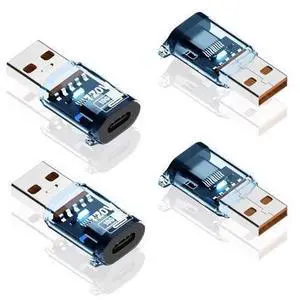 Vszerda 10Gbps USB C Female to USB Male Adapter 4-Pack,120W Type C to USB A Charger Cable OTG Adapter Compatible for iPhone 11 12 13 14 15 Pro Max, Galaxy Note 10 S20 Plus 20, Earphone, Blue Vszerda 10Gbps USB C Female to USB Male Adapter 4-Pack,120W Type C to USB A Charger Cable OTG Adapter Compatible for iPhone 11 12 13 14 15 Pro Max, Galaxy Note 10 S20 Plus 20, Earphone, Blue