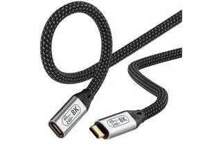 Vszerda 6.6ft/2M USB4 Cable, USB-C Female to USB-C Male, 40Gbps Data Transfer, 8K@60Hz Video, 240W Fast Charging, Compatible with Thunderbolt 4, Laptop, Tablet, Smartphone, Monitor Vszerda 6.6ft/2M USB4 Cable, USB-C Female to USB-C Male, 40Gbps Data Transfer, 8K@60Hz Video, 240W Fast Charging, Compatible with Thunderbolt 4, Laptop, Tablet, Smartphone, Monitor