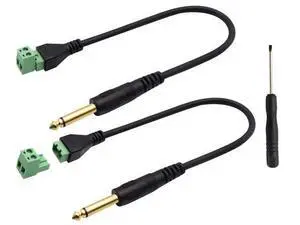 Vszerda 6.35mm Screw Terminal Block Connector Cable 6.35mm 1/4 Inch Audio Mono Male to 2 Pin/Way Female Bolt Screw Shield terminals Pluggable Microphone Type Adapter Cable30CM/2Packs)(2-Pole/M) Vszerda 6.35mm Screw Terminal Block Connector Cable 6.35mm 1/4 Inch Audio Mono Male to 2 Pin/Way Female Bolt Screw Shield terminals Pluggable Microphone Type Adapter Cable30CM/2Packs)(2-Pole/M)