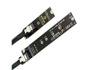 Vszerda M-Key NVME Male to Female Extension Cable 50cm with SFF-8654 Connector for Mainboard SSD 2280/22110 Vszerda M-Key NVME Male to Female Extension Cable 50cm with SFF-8654 Connector for Mainboard SSD 2280/22110