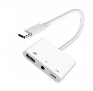 Vszerda USB C Hub Type C to 3.5mm Audio AUX & Type-A USB2.0 OTG Female with PD Power Charge Adapter 3 in 1 USB Extender Compatible with Laptop Tablet Phone Vszerda USB C Hub Type C to 3.5mm Audio AUX & Type-A USB2.0 OTG Female with PD Power Charge Adapter 3 in 1 USB Extender Compatible with Laptop Tablet Phone