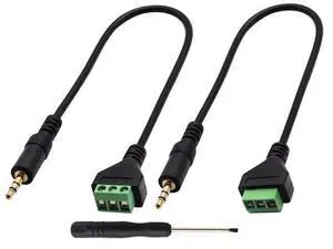 Vszerda 3.5mm Screw Terminal Block Cable 3.5mm (1/8inch) Stereo Audio Male to 3 Pin/Way Female Bolt Screw AV Headphone Type Adapter Cable30CM/2Packs)(3Pole/M) Vszerda 3.5mm Screw Terminal Block Cable 3.5mm (1/8inch) Stereo Audio Male to 3 Pin/Way Female Bolt Screw AV Headphone Type Adapter Cable30CM/2Packs)(3Pole/M)