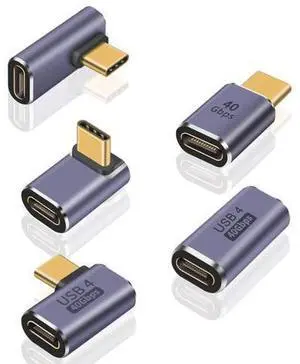Vszerda USB C 90 Degree Adapter 5 Style, 90 Degree USB C Adapter100W PD /40Gbps/8K@60Hz Right Angle Type C Extender Thunderbolt 4 Connector for Steam Deck, ROG Ally, MacBook, Smart Phone Vszerda USB C 90 Degree Adapter 5 Style, 90 Degree USB C Adapter100W PD /40Gbps/8K@60Hz Right Angle Type C Extender Thunderbolt 4 Connector for Steam Deck, ROG Ally, MacBook, Smart Phone