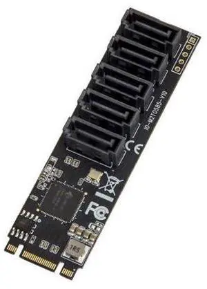 Vszerda Internal 5 Port Non-RAID SATA III 6GB/s M.2 B+M Key Adapter Card for Desktop PC Support SSD and HDD. JMB585 Chipset Vszerda Internal 5 Port Non-RAID SATA III 6GB/s M.2 B+M Key Adapter Card for Desktop PC Support SSD and HDD. JMB585 Chipset