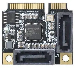 Vszerda Mini PCI-E PCI Express to SATA 3.0 Dual Ports Adapter Converter Hard Drive Extension Card Vszerda Mini PCI-E PCI Express to SATA 3.0 Dual Ports Adapter Converter Hard Drive Extension Card