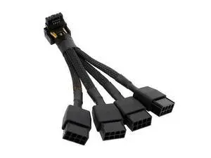 Vszerda 12VHPWR 16 Pin 12+4 pin GPU Cable to 4X 8 Pin PCIe 5.0 Extension 90 Degree Angle Sleeved Adapter for GeForce RTX 4090 4080 4070Ti 3090Ti Graphic Card 5.9-inch (Type B) Vszerda 12VHPWR 16 Pin 12+4 pin GPU Cable to 4X 8 Pin PCIe 5.0 Extension 90 Degree Angle Sleeved Adapter for GeForce RTX 4090 4080 4070Ti 3090Ti Graphic Card 5.9-inch (Type B)