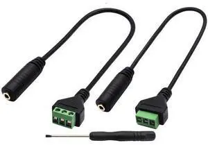 Vszerda 3.5mm Screw Terminal Block Cable 3.5mm (1/8inch) Stereo Audio Female to 3 Pin/Way Female Bolt Screw AV Headphone Type Adapter Cable30CM/2Packs)(3Pole/F) Vszerda 3.5mm Screw Terminal Block Cable 3.5mm (1/8inch) Stereo Audio Female to 3 Pin/Way Female Bolt Screw AV Headphone Type Adapter Cable30CM/2Packs)(3Pole/F)