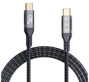 Vszerda Thunderbolt 4 6.6ft USB C Cable - Supports 40Gbps Data Transfer and 8K/4K Video - Compatible with Thunderbolt 4/3 Monitor, Hub, Docking Stations - Black Vszerda Thunderbolt 4 6.6ft USB C Cable - Supports 40Gbps Data Transfer and 8K/4K Video - Compatible with Thunderbolt 4/3 Monitor, Hub, Docking Stations - Black