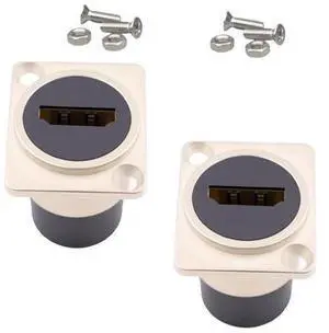 Vszerda HDMI Panel Mount Connector, HDMI Panel Mount Pass Though Adapter Female to Female, 4K@60Hz D-Type Extension Bulkheld Adapter Socket, for TV, Laptop, PC, Monitor, DVD Player, 2-Pack Vszerda HDMI Panel Mount Connector, HDMI Panel Mount Pass Though Adapter Female to Female, 4K@60Hz D-Type Extension Bulkheld Adapter Socket, for TV, Laptop, PC, Monitor, DVD Player, 2-Pack