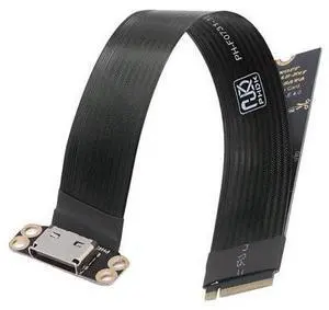 Vszerda 2280 PCI-E4.0 M.2 M-Key Male to Oculink SFF-8612 SFF-8611 Host Cable 15cm for NVME U.2 SSD eGPU External Graphics Card Dock Vszerda 2280 PCI-E4.0 M.2 M-Key Male to Oculink SFF-8612 SFF-8611 Host Cable 15cm for NVME U.2 SSD eGPU External Graphics Card Dock