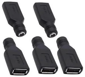 Vszerda USB A to DC 5.5mm x 2.1mm Adapter DC 5521 Female to USB A Female Power Converter Connector Charger Adapter for Laptop Small Fan Smartphone LED Desk Lamp -5pcs Vszerda USB A to DC 5.5mm x 2.1mm Adapter DC 5521 Female to USB A Female Power Converter Connector Charger Adapter for Laptop Small Fan Smartphone LED Desk Lamp -5pcs