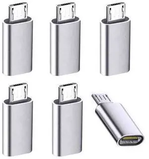 Vszerda 6Pack Micro USB to USBC Adapter, Type C Female to Micro USB Male Convert Connector Support Charge Data Sync Compatible with Nexus 5 6 Samsung Galaxy S7 S7 Edge, and More Devices (Silver) Vszerda 6Pack Micro USB to USBC Adapter, Type C Female to Micro USB Male Convert Connector Support Charge Data Sync Compatible with Nexus 5 6 Samsung Galaxy S7 S7 Edge, and More Devices (Silver)