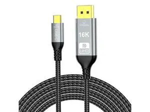 Vszerda 16K 80Gbps USB-C Type C Source to DisplayPort 2.1 Cable DP Male Monitor HDTV Cord 16K@30Hz DSC HDR Support USB4 Thunderbolt3/4 for Laptop 2.0m/6.56ft Vszerda 16K 80Gbps USB-C Type C Source to DisplayPort 2.1 Cable DP Male Monitor HDTV Cord 16K@30Hz DSC HDR Support USB4 Thunderbolt3/4 for Laptop 2.0m/6.56ft