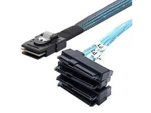 Vszerda Cable Internal Mini SAS 4X SFF-8087 36Pin Host to SAS Hard Disk SFF-8482 29Pin Target Fanout Cable with IDE Power 100cm Vszerda Cable Internal Mini SAS 4X SFF-8087 36Pin Host to SAS Hard Disk SFF-8482 29Pin Target Fanout Cable with IDE Power 100cm