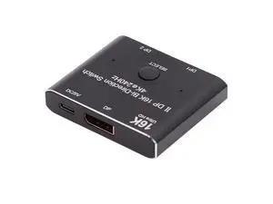 Vszerda DP Bi-Direction 2x1 Splitter DisplayPort 2.0 Switcher Box Selector Hub Support HDCP SST Extended 16K@60hz 4K@240hz Convertor Compatible with PC Monitor Vszerda DP Bi-Direction 2x1 Splitter DisplayPort 2.0 Switcher Box Selector Hub Support HDCP SST Extended 16K@60hz 4K@240hz Convertor Compatible with PC Monitor