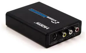 3RCA AV CVBS Composite & S-Video R/L Audio to HDMI Converter Adapter with 4 : 3/16 : 9 Aspect Ratio Switch /3.5mm Audio / 480P/576P/720P/1080P Output Switch for VHS/VCR/DVD Player to View on HDMI TVs 3RCA AV CVBS Composite & S-Video R/L Audio to HDMI Converter Adapter with 4 : 3/16 : 9 Aspect Ratio Switch /3.5mm Audio / 480P/576P/720P/1080P Output Switch for VHS/VCR/DVD Player to View on HDMI TVs