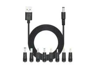 Vszerda USB to DC 5.5 x 2.1mm Power Cord 2M/6FT,5V USB 2.0 A Male to DC 5521 Male Plug Cable with 8 DC Connector(6.0 x 4.0, 6.3 x 3.0, 5.5 x 2.5, 5.5 x 2.1, 5.5 x 1.7, 4.7 x1.7, 4.0 x 1.7, 3.5 x 1.35) Vszerda USB to DC 5.5 x 2.1mm Power Cord 2M/6FT,5V USB 2.0 A Male to DC 5521 Male Plug Cable with 8 DC Connector(6.0 x 4.0, 6.3 x 3.0, 5.5 x 2.5, 5.5 x 2.1, 5.5 x 1.7, 4.7 x1.7, 4.0 x 1.7, 3.5 x 1.35)