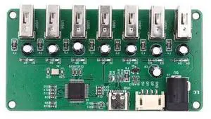 Vszerda USB2.0 Type-C & 4Pin Pitch=2.0mm Wafer 1-to-7 Ports Type-A HUB Splitter PCBA Expansion Module Board PCs Multiport 4 Devices for Keyboard Mouse Scanner Printer Vszerda USB2.0 Type-C & 4Pin Pitch=2.0mm Wafer 1-to-7 Ports Type-A HUB Splitter PCBA Expansion Module Board PCs Multiport 4 Devices for Keyboard Mouse Scanner Printer