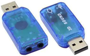 Vszerda External 5.1 USB Stereo Sound Card USB 2.0 to 3D Audio Sound Card Adapter Virtual 5.1 Channel for Windows and Mac, PC, Notebook with 3.5mm Headphone and Microphone - 2 Pack(Blue) Vszerda External 5.1 USB Stereo Sound Card USB 2.0 to 3D Audio Sound Card Adapter Virtual 5.1 Channel for Windows and Mac, PC, Notebook with 3.5mm Headphone and Microphone - 2 Pack(Blue)