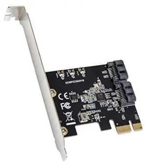Vszerda 2 Port SATA III Expansion Card with Low Profile Bracket - 6Gbps SATA 3.0 Controller PCI Express x1 Jmicro Chipset for Windows10/8/7/XP/Vista/Linux Vszerda 2 Port SATA III Expansion Card with Low Profile Bracket - 6Gbps SATA 3.0 Controller PCI Express x1 Jmicro Chipset for Windows10/8/7/XP/Vista/Linux