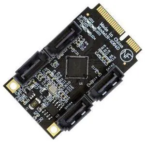 Vszerda Mini PCI Express PCI-E to SATA 3.0 Extension Card, 4-Ports Adapter Converter 6Gbps Hard Drive for SSD Vszerda Mini PCI Express PCI-E to SATA 3.0 Extension Card, 4-Ports Adapter Converter 6Gbps Hard Drive for SSD