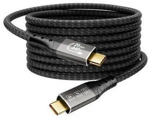 Vszerda Long USB C to USB C Cable 16FT, Supports Up to 20Gbps Data Transfer, 240W Charging, 8K@30Hz, 4K@60Hz /144Hz Video Output, USBC Display Cord for Monitor, Laptop, MacBook Pro, iPad Pro (5m) Vszerda Long USB C to USB C Cable 16FT, Supports Up to 20Gbps Data Transfer, 240W Charging, 8K@30Hz, 4K@60Hz /144Hz Video Output, USBC Display Cord for Monitor, Laptop, MacBook Pro, iPad Pro (5m)