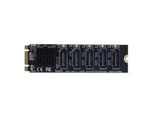 Vszerda NGFF Key B+M to SATA 3.0 6Gbps 5 Ports Adapter Converter Port Select JMB575 Vszerda NGFF Key B+M to SATA 3.0 6Gbps 5 Ports Adapter Converter Port Select JMB575