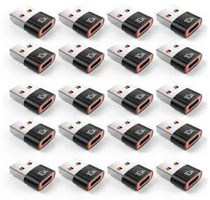 Vszerda 20Pack 200W USB C to USB Adapter, with Fast Charging & 480MB Data Transfer, USB C Converter for Apple Watch Ultra iWatch Series 8 7,iPhone 16 15 Plus Pro Max,Black Vszerda 20Pack 200W USB C to USB Adapter, with Fast Charging & 480MB Data Transfer, USB C Converter for Apple Watch Ultra iWatch Series 8 7,iPhone 16 15 Plus Pro Max,Black