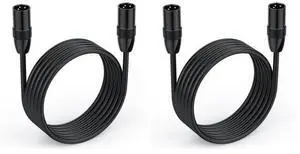 Vszerda XLR Cable Male to Male, 3 Pin XLR Microphone Cable with Oxygen-Free Copper, Gold Plated Mixer Patch Cord for Mixer, Recording Studio, 5ft (Pack of 2) Vszerda XLR Cable Male to Male, 3 Pin XLR Microphone Cable with Oxygen-Free Copper, Gold Plated Mixer Patch Cord for Mixer, Recording Studio, 5ft (Pack of 2)