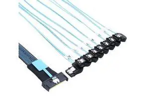 Vszerda MCIO SFF-8654 8i PCI-E Ultraport Slimline 5.0 to 8X SATA 7P Right Female Cable 100CM Vszerda MCIO SFF-8654 8i PCI-E Ultraport Slimline 5.0 to 8X SATA 7P Right Female Cable 100CM