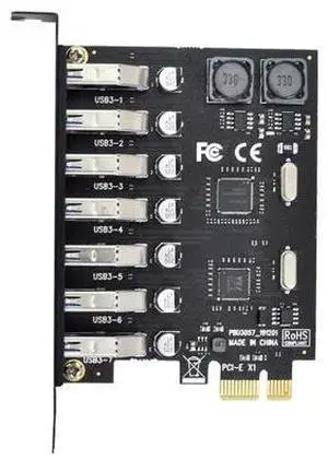 Vszerda 7 Ports PCI-E to USB 3.0 HUB PCI Express Expansion Card Adapter 5Gbps for Motherboard Vszerda 7 Ports PCI-E to USB 3.0 HUB PCI Express Expansion Card Adapter 5Gbps for Motherboard