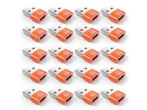 Vszerda 20Pack 200W USB C to USB Adapter, with Fast Charging & 480MB Data Transfer, USB C Converter for Apple Watch Ultra iWatch Series 8 7,iPhone 16 15 Plus Pro Max,Orange Vszerda 20Pack 200W USB C to USB Adapter, with Fast Charging & 480MB Data Transfer, USB C Converter for Apple Watch Ultra iWatch Series 8 7,iPhone 16 15 Plus Pro Max,Orange