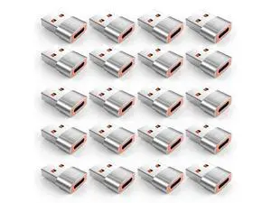 Vszerda 20Pack 200W USB C to USB Adapter, with Fast Charging & 480MB Data Transfer, USB C Converter for Apple Watch Ultra iWatch Series 8 7,iPhone 16 15 Plus Pro Max,Silver Vszerda 20Pack 200W USB C to USB Adapter, with Fast Charging & 480MB Data Transfer, USB C Converter for Apple Watch Ultra iWatch Series 8 7,iPhone 16 15 Plus Pro Max,Silver