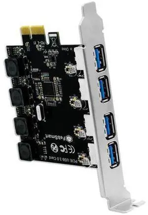 Vszerda 4 Ports Superspeed 5Gbps USB 3.0 PCI Express Expansion Card for Windows 11, 10, 8.x, 7, Vista, XP Desktop PCs, Built in Self-Powered Technology, No Need Additional Power Supply (FS-U4-Pro) Vszerda 4 Ports Superspeed 5Gbps USB 3.0 PCI Express Expansion Card for Windows 11, 10, 8.x, 7, Vista, XP Desktop PCs, Built in Self-Powered Technology, No Need Additional Power Supply (FS-U4-Pro)