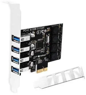 Vszerda PCIE 4-Ports Superspeed 5Gbps USB 3.0 Expansion Card for Windows 11, 10, 8.x, 7, Vista, XP Desktop PCs, Built in FebSmart Self-Powered Technology, No Need Additional Power Supply (FS-U4L-Pro) Vszerda PCIE 4-Ports Superspeed 5Gbps USB 3.0 Expansion Card for Windows 11, 10, 8.x, 7, Vista, XP Desktop PCs, Built in FebSmart Self-Powered Technology, No Need Additional Power Supply (FS-U4L-Pro)