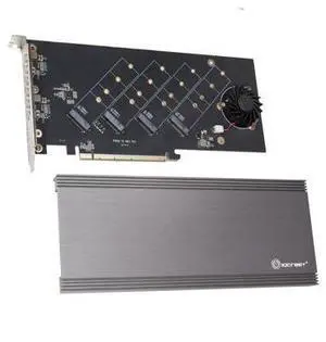 Vszerda Quad M.2 NVMe PCIe 4.0 x4 PCIe x16 Expansion Card NVMe M.2 up to 256Gbps for AMD 3rd Ryzen sTRX40, AM4 Socket and Intel VROC NVMe Raid, PCIe 4.0 Model (SI-PEX40162) Vszerda Quad M.2 NVMe PCIe 4.0 x4 PCIe x16 Expansion Card NVMe M.2 up to 256Gbps for AMD 3rd Ryzen sTRX40, AM4 Socket and Intel VROC NVMe Raid, PCIe 4.0 Model (SI-PEX40162)
