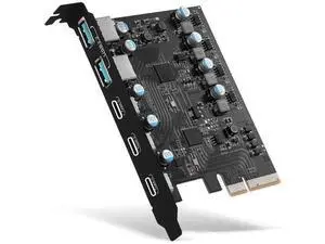 PCIe to USB 3.2/USB 3.1 Gen 2 Card 10Gbps 5-Port (3X USB C -2X Type A) PCI Express Expansion Card PC Internal Hub for Windows 10/8/7 Linux and MAC OS 10.8.2 Above PCIe to USB 3.2/USB 3.1 Gen 2 Card 10Gbps 5-Port (3X USB C -2X Type A) PCI Express Expansion Card PC Internal Hub for Windows 10/8/7 Linux and MAC OS 10.8.2 Above