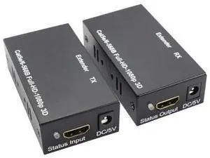 60M HDMI-compatible Extender Cat5e Cat 6 Ethernet IP TCP signal HD to Lan Converter 1080p 4D Transmitter Receiver TX RXLength: 80 m(usb cable) Color: White (dual power) 60M HDMI-compatible Extender Cat5e Cat 6 Ethernet IP TCP signal HD to Lan Converter 1080p 4D Transmitter Receiver TX RXLength: 80 m(usb cable) Color: White (dual power)