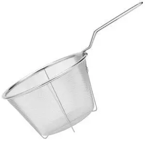 Folding Fry Basket Mesh Container 7 Inch Foldable Deep Fryer Basket with Handle for Frying and Food Presentation Folding Fry Basket Mesh Container 7 Inch Foldable Deep Fryer Basket with Handle for Frying and Food Presentation