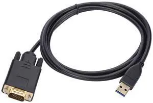 1.8m USB 3.0 to VGA Male Cable Converter Adapter 1080P USB3.0 Male to VGA Male for Laptop UHD External Video Projector 1.8m USB 3.0 to VGA Male Cable Converter Adapter 1080P USB3.0 Male to VGA Male for Laptop UHD External Video Projector