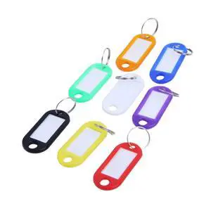 32x Multi-Colors Plastic Key Fob ID Tags Luggage ID Labels with Split Ring Keyring 32x Multi-Colors Plastic Key Fob ID Tags Luggage ID Labels with Split Ring Keyring